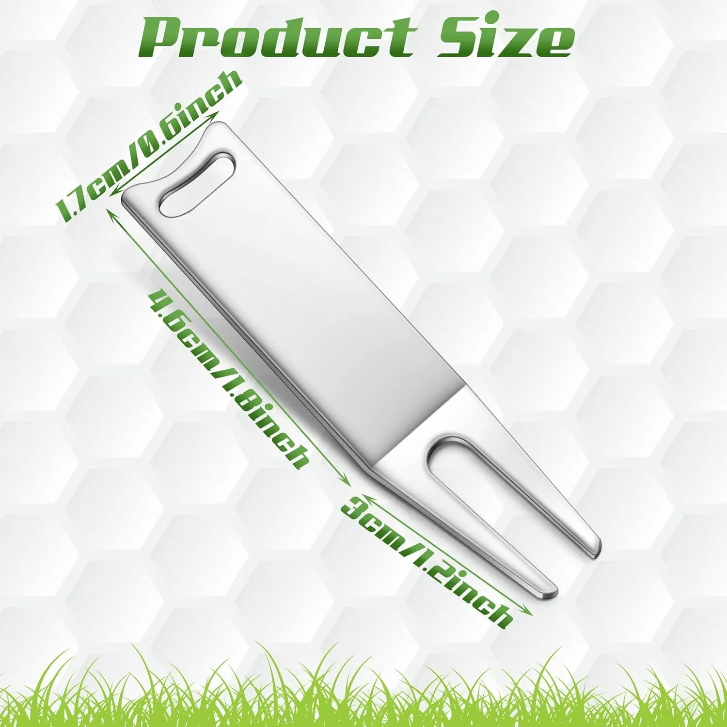 Sotiff Metal Bending Golf Divot Repair Tool Portable Green Divot Fork Metal Golf Repair Tool Accessories Curved Spit for for Golfer Men Women Sports Lovers Fairway Repairing