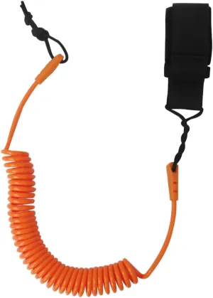 Stand UP Paddle Board 10FT SUP Leash 5mm Coiled Spring Leg Rope Leash - Orange