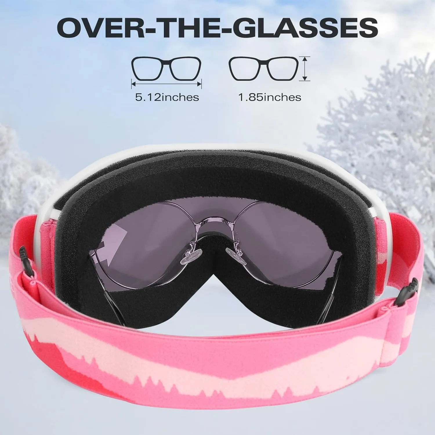 Supertrip Ski Goggles Men Women Anti-Fog Snow Goggles UV Protection Snowboard Goggles for Adult Youth