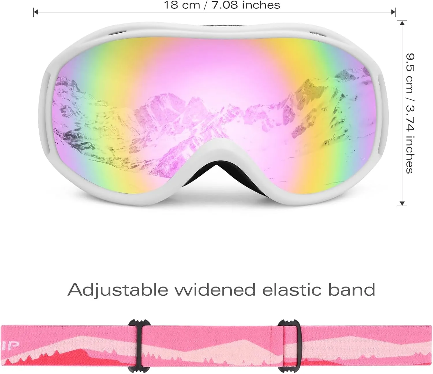 Supertrip Ski Goggles Men Women Anti-Fog Snow Goggles UV Protection Snowboard Goggles for Adult Youth