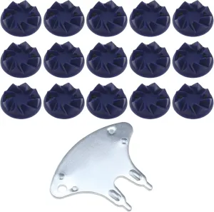 The Lord of the Tools 22PCS Screw-in Cricket Spikes with Spanner Blue Cricket Cleat Set Replacement Suitable for Most Sneakers and Balls 22 * 10mm