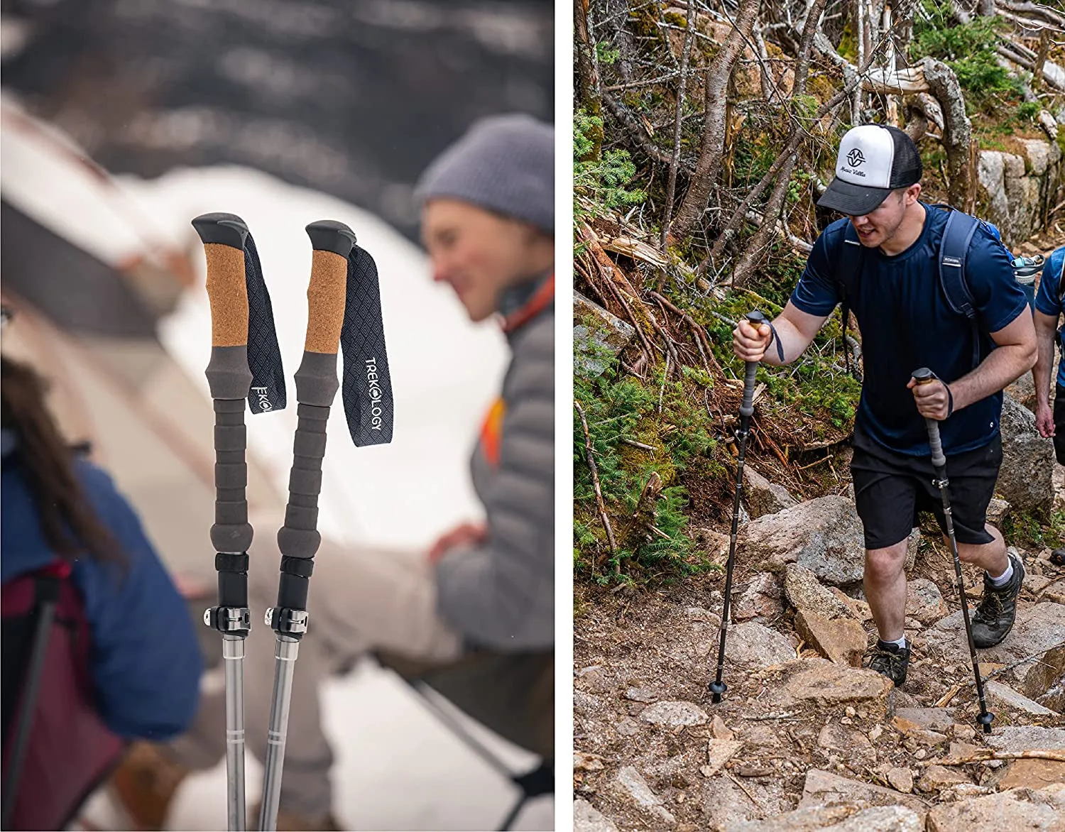Trekking Poles, Hiking Poles, Trekking Poles for Hiking, Nordic Walking Poles, Trek Z-Cork Collapsible Walking Stick, Trekking Poles Kids, Folding Walking Stick Trekking Poles Ultra Light