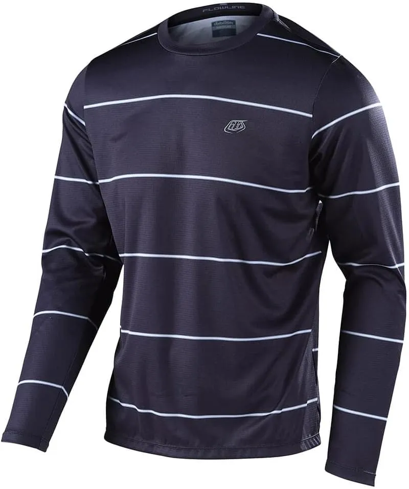 Troy Lee Designs Cycling MTB Bicycle Mountain Bike Jersey Shirt for Men, Flowline LS Revert (Black, Large)
