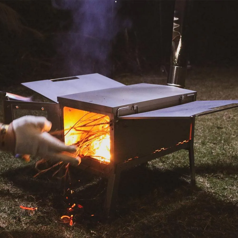 Ultralight Titanium Large Foldable Wood Burning Stove