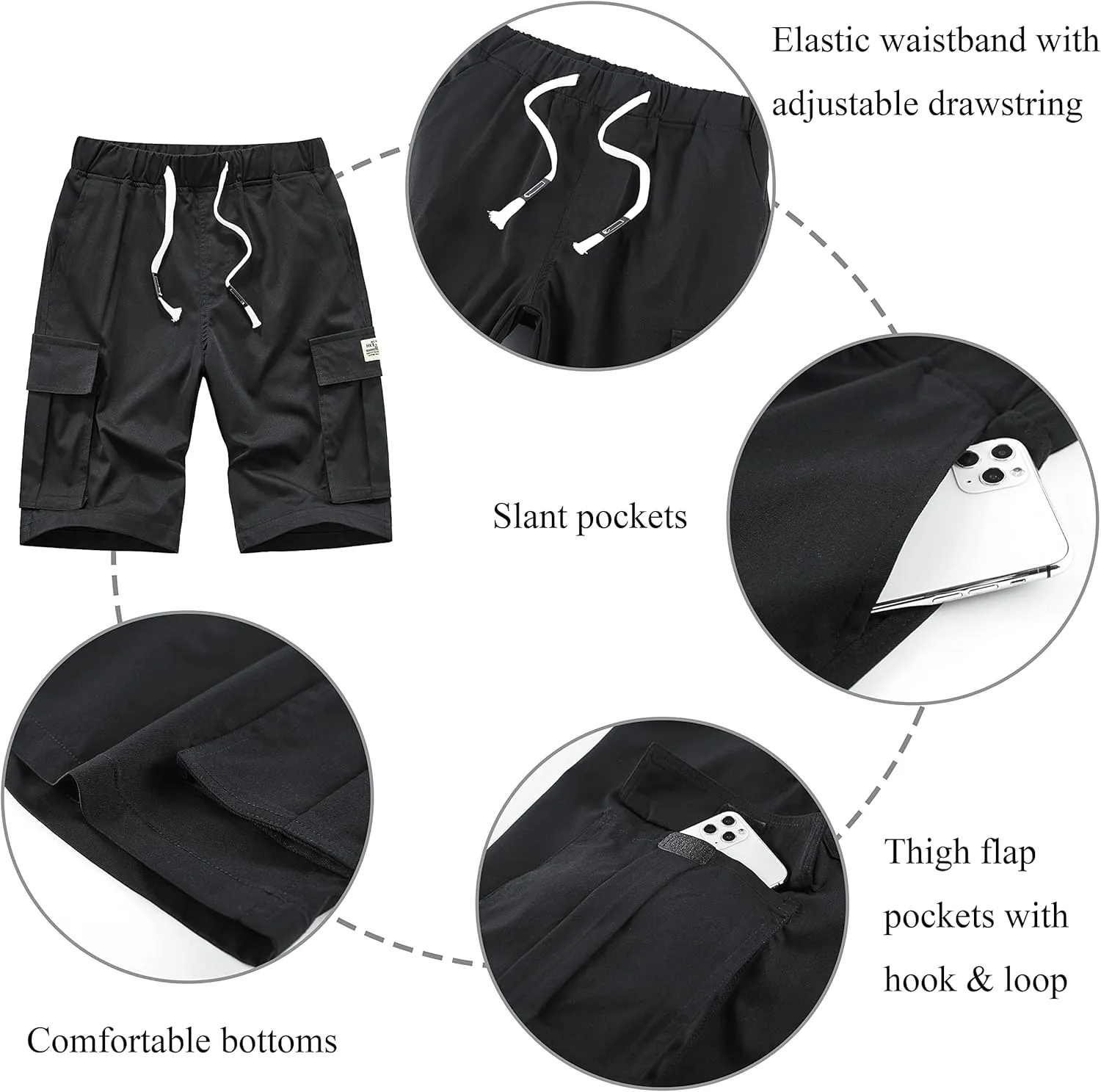 VtuAOL Cargo Shorts for Women Casual Relaxed Comfy Hiking Shorts with Multi Pockets